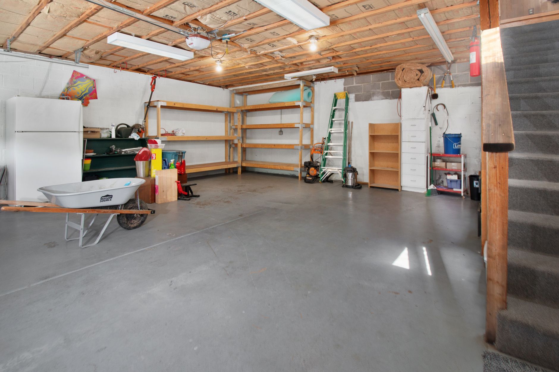 Inside a Greensboro garage
